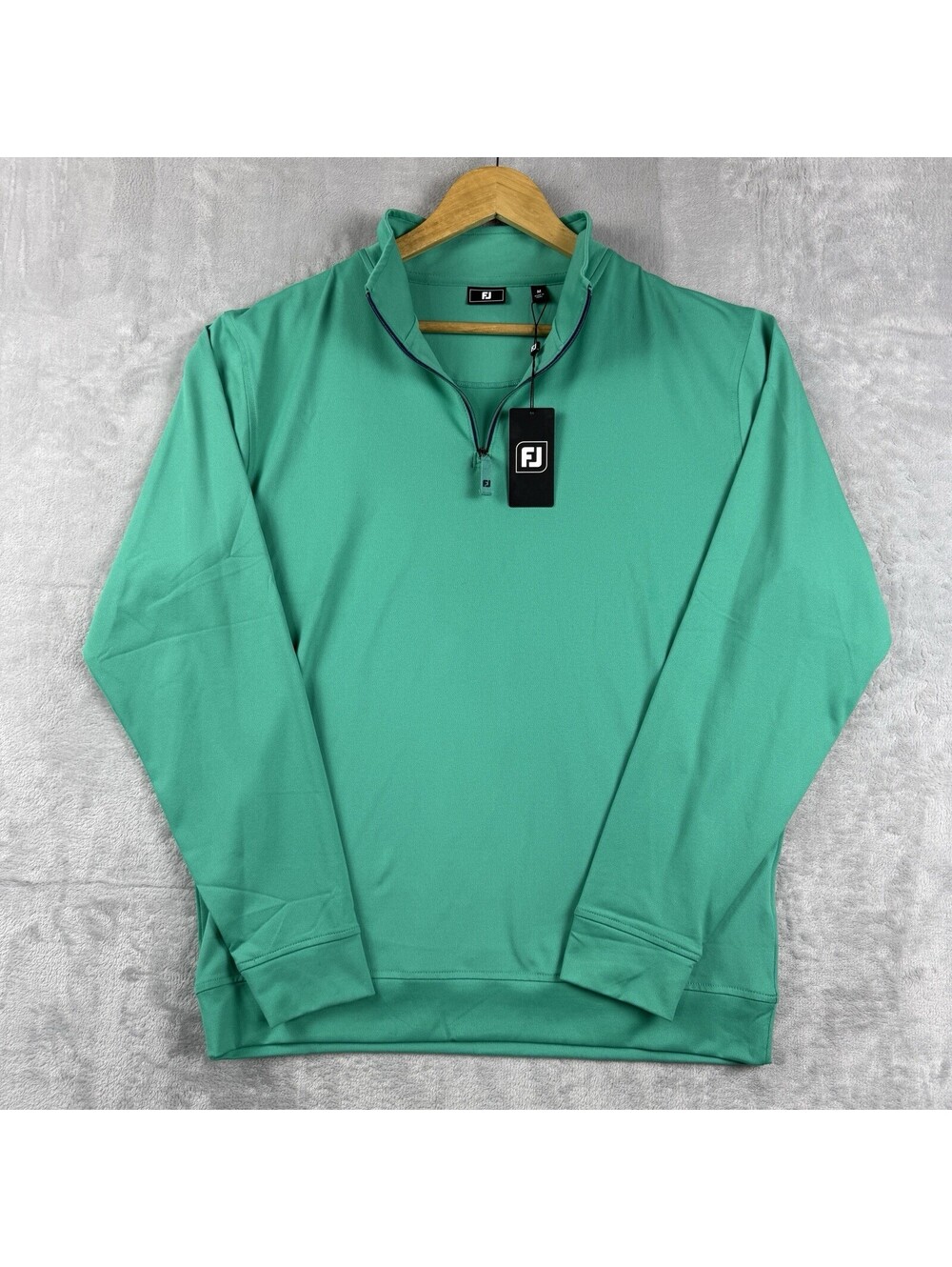 FootJoy Quarter Zip Midlayer Emerald Green Golf Pullover Men’s Medium Club NWT